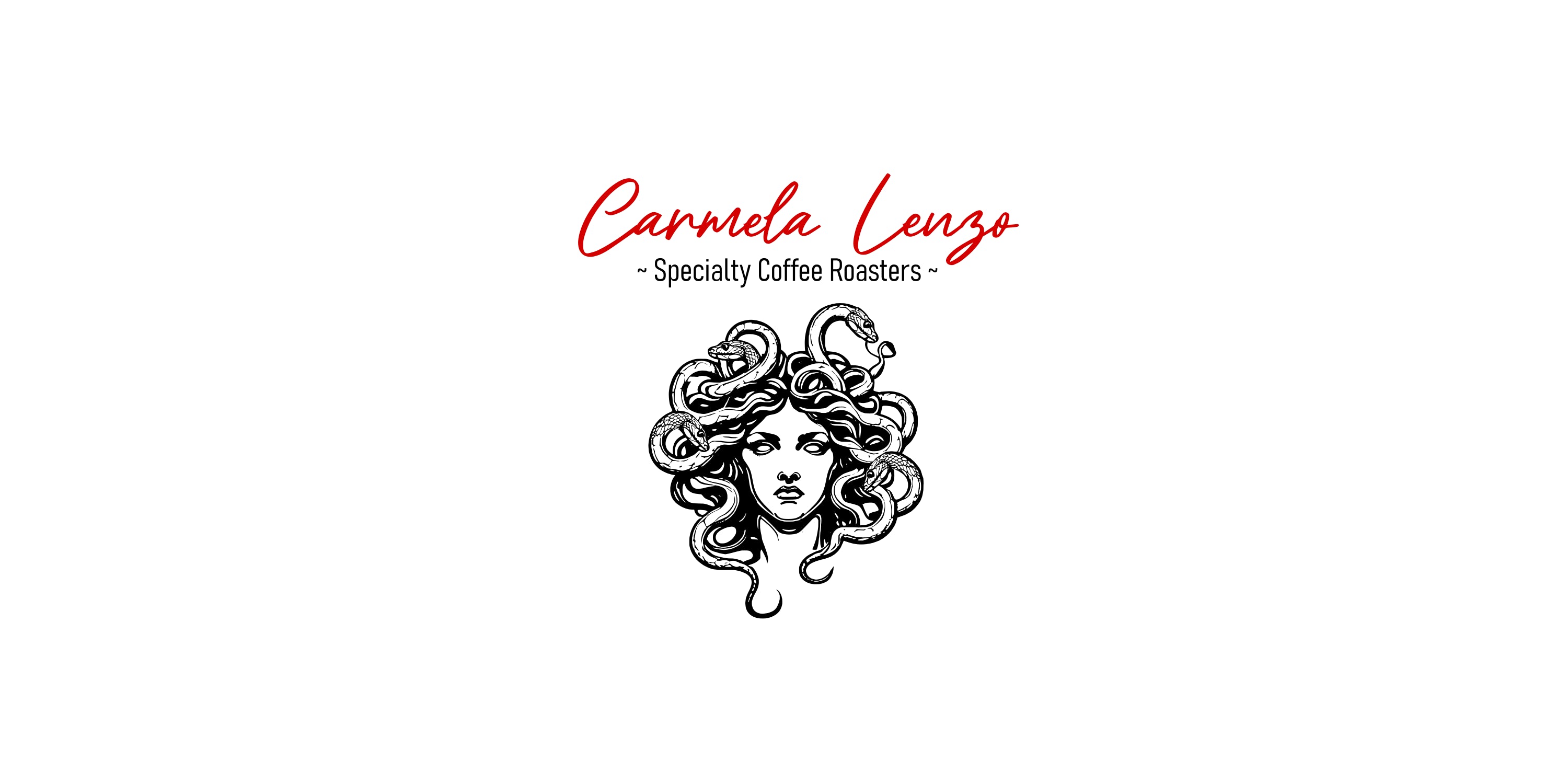 Logo of Carmela Lenzo Specialty Coffee Roasters with Medusa.