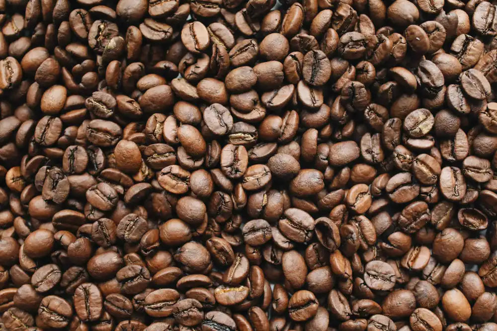 Close-up of roasted coffee beans